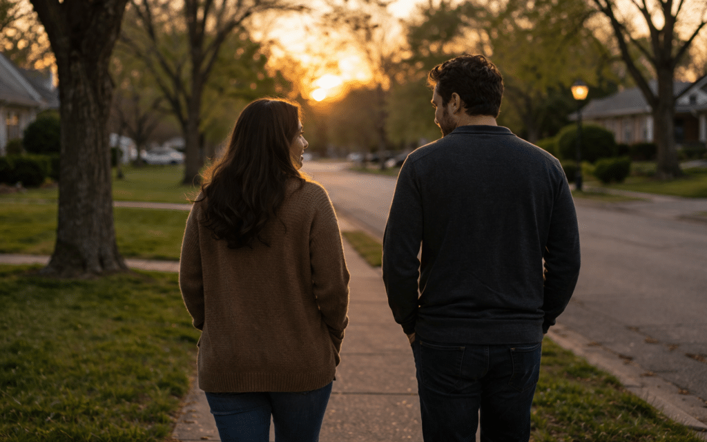 couple reconnecting after emotional disconnection in a relationship