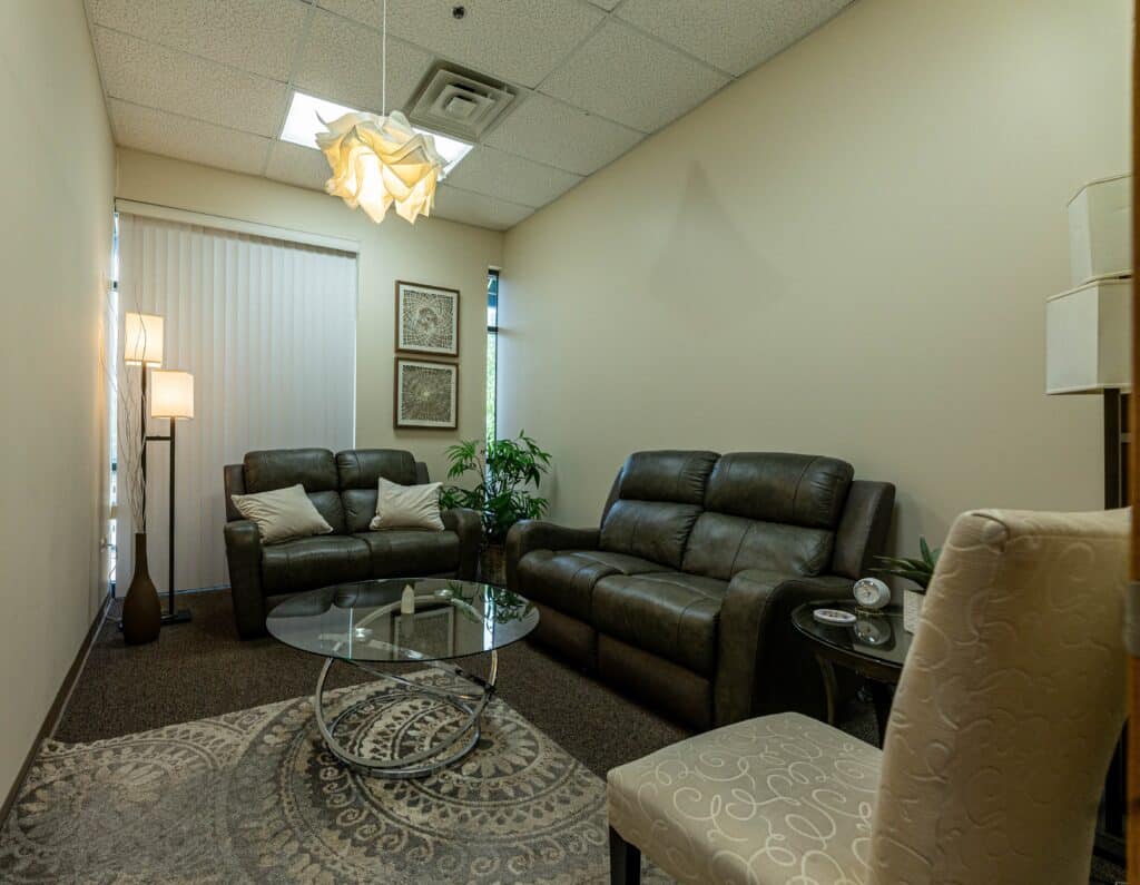 Counseling room used for a first therapy appointment in Homer Glen IL