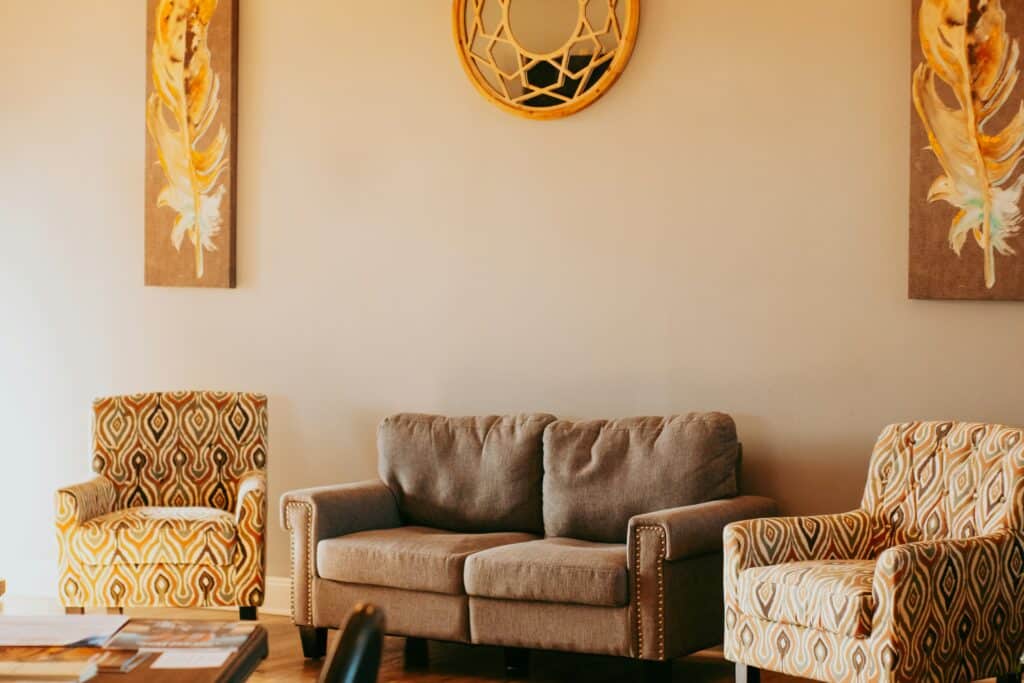 Waiting area at our LGBTQ counseling practice in Homer Glen, IL
